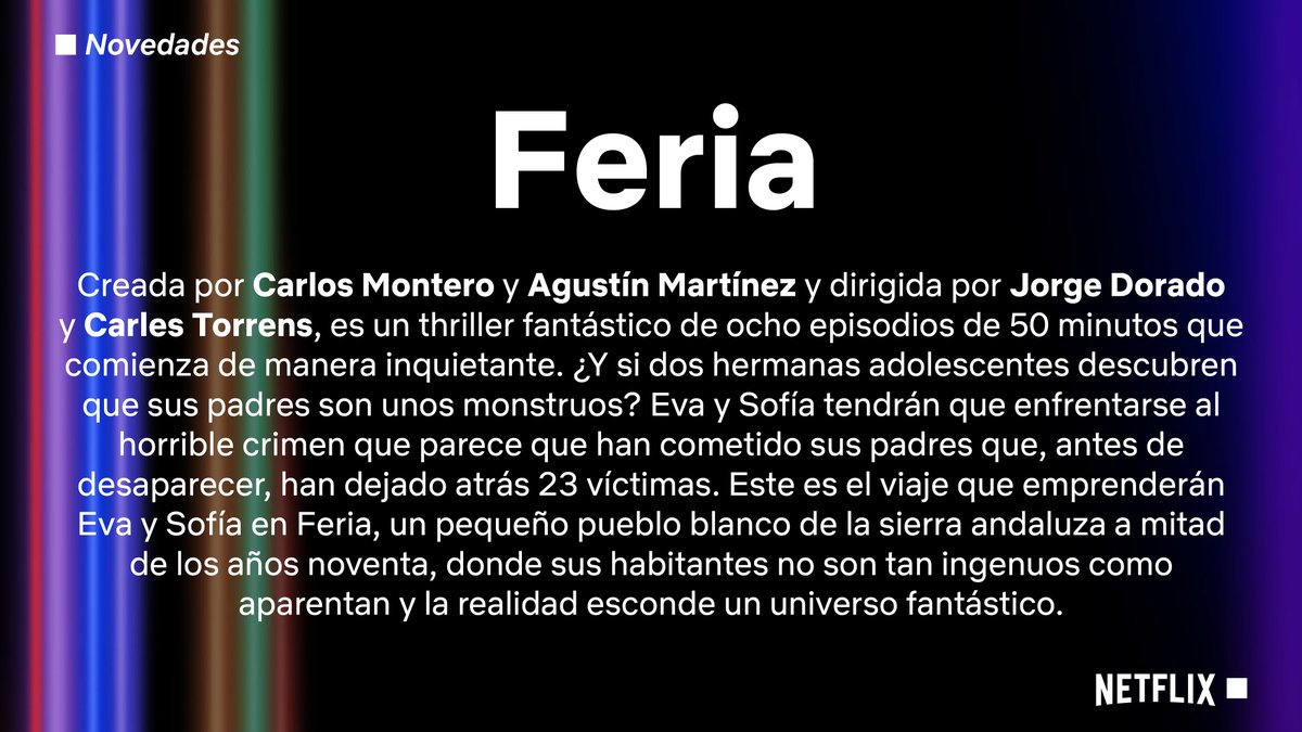 NetflixES's tweet photo. Vivir en un pueblo blanco de Andalucía puede ser el sueño de cualquiera hasta que te enteras de lo que pasa en ‘Feria’. https://t.co/haFh9XY1UI