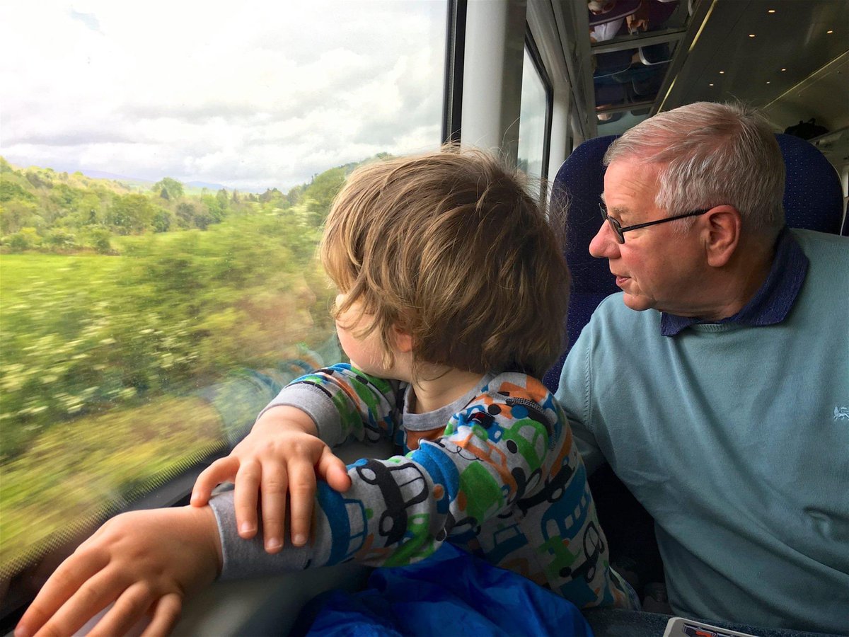Here’s Emmet & his RaRa Alan on the train to Rosslare back in 2017. 
