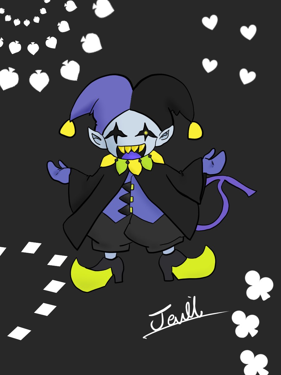 炎照 カオスだヨ カオスだネ Chaos Chaos デルタルーン ジェビル Deltarune Jevil Deltarune ジェビル Undertale好きさんと繋がりたい Deltarune好きさんと繋がりたい T Co Yf52bbgiki