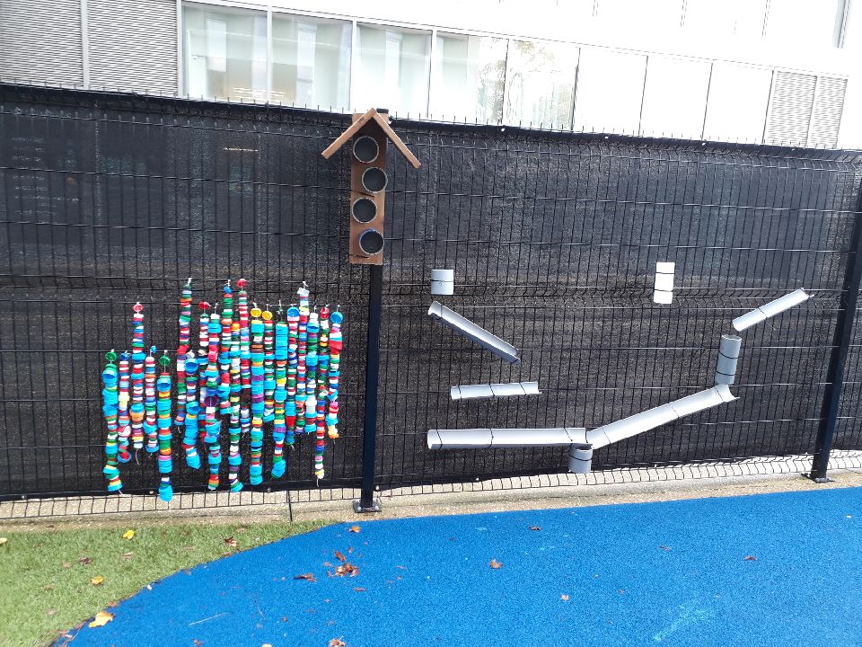 PaulineGesson's tweet photo. Sur notre @Creches_LPCR de Bordeaux Boca les professionnelles ont mis en avant leur créativité dans  l'aménagement du jardin avec du matériel de récupération. Un grand bravo à toute l'équipe ! https://t.co/KCBSv1phnL