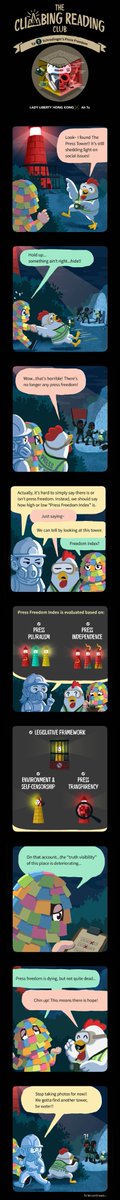 hkladyliberty's tweet photo. In 2002 Hong Kong ranked 18th on World Press Freedom Index; in 2020 Hong Kong ranked 80th

EP7: Schrodinger's Press Freedom
⛰📕 #ClimbingReadingClub
by #LadyLibertyHK x Ah To 

Full-size 👇🏻
https://t.co/45S72pvusm

#HongKong #politics #FreeHongKong #PressFreedom #save12youths https://t.co/VWH6pwLtds