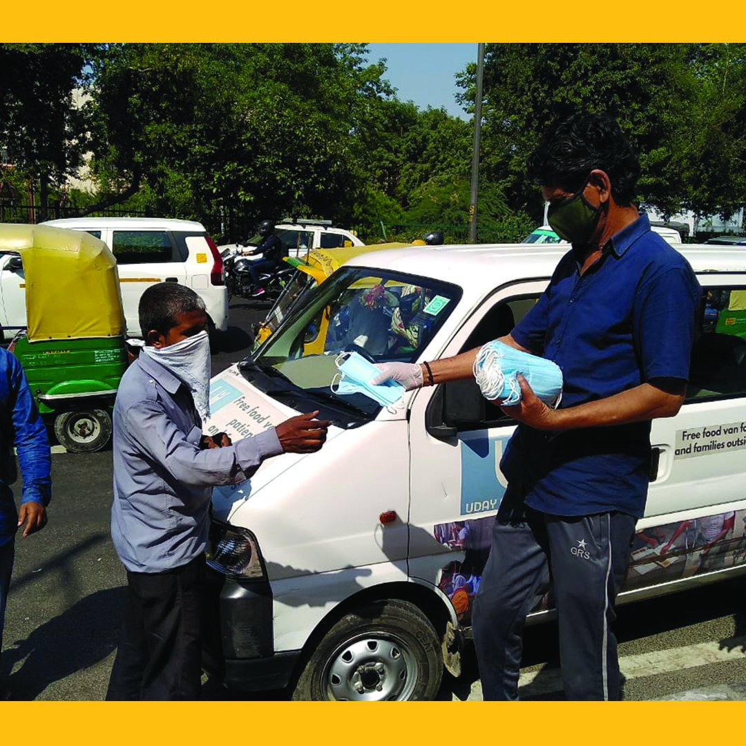 EnactusMLNC's tweet photo. Lockdown may have ended but the pandemic hasn't. Project Kawach has successfully conducted its Covid-essentials distribution drive. In collaboration with @udayfoundation, 400 sanitation kits were distributed in New Delhi. https://t.co/Lhilubng45