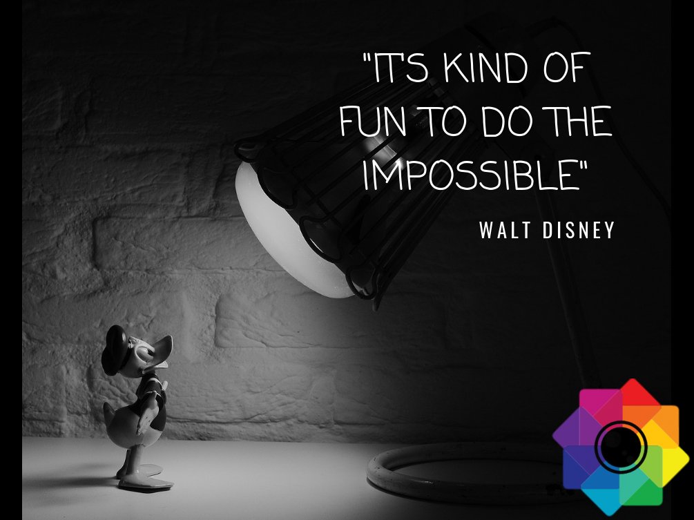 CeMediaTV1's tweet photo. We as marketers can really relate to this quote!  "It's kind of fun to do the impossible." - Walt Disney https://t.co/HRGDfVkJND
