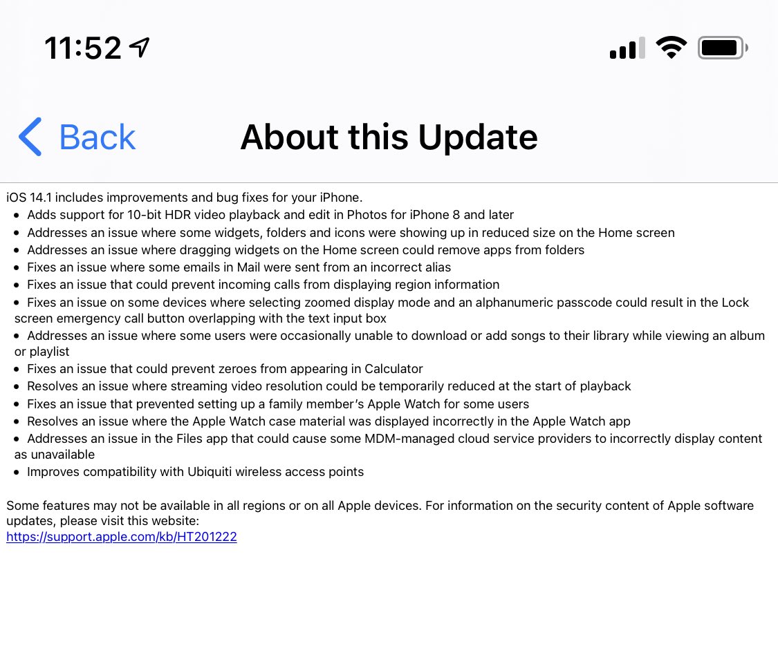 How is it possible that UX centric company like ⁦<a href="/Apple/">Apple</a>⁩ can’t make release notes readable without moving my phone 10cm from my face due to too small font size?