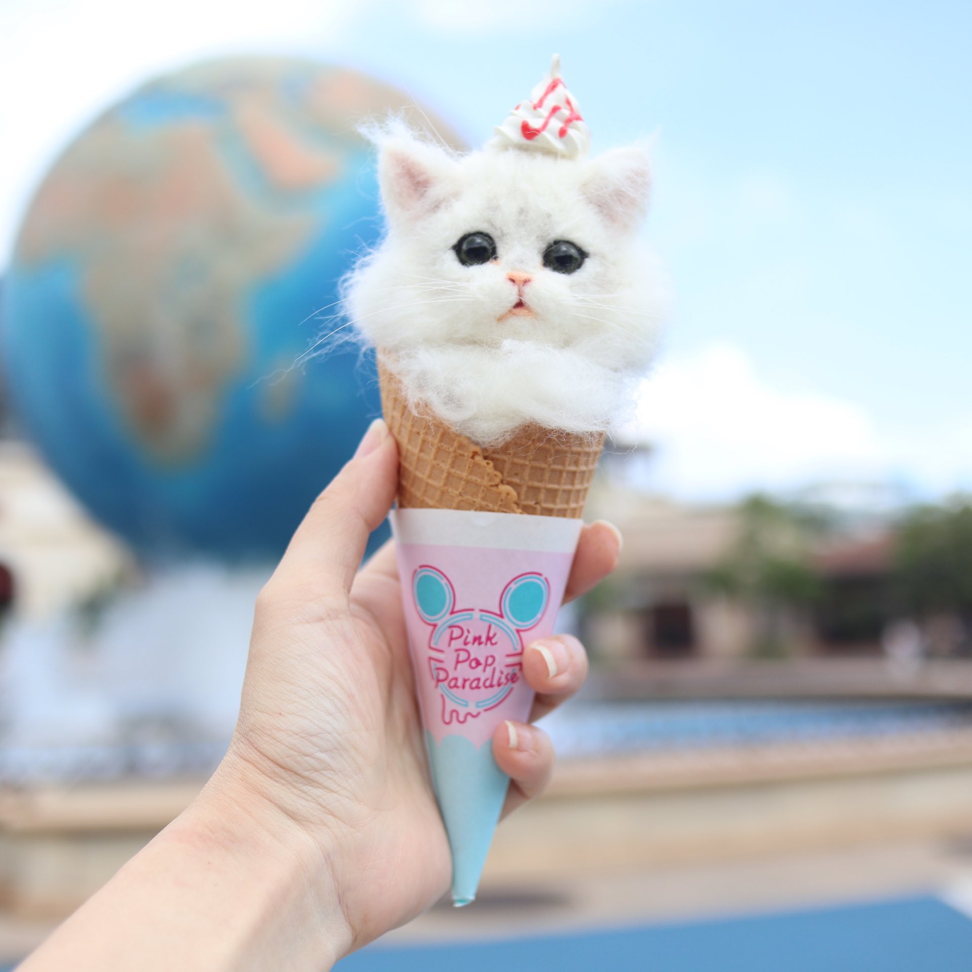 Cha Ta デザフェス56 11 19 ニャニャーン アイスクリーム食べますかぁ ディズニーシー 羊毛フェルト T Co Xtogsjlqjs Twitter