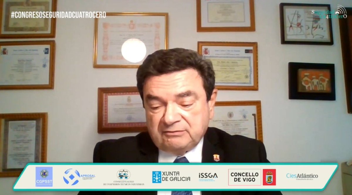 CGPSST_NET's tweet photo. El presidente del CGPSST ha participado esta mañana en la inauguración del IV Congreso de Prevención y Seguridad Industrial 4.0., organizado por @issga_xunta @aprosal y #CGETI https://t.co/do4BIsVvIa