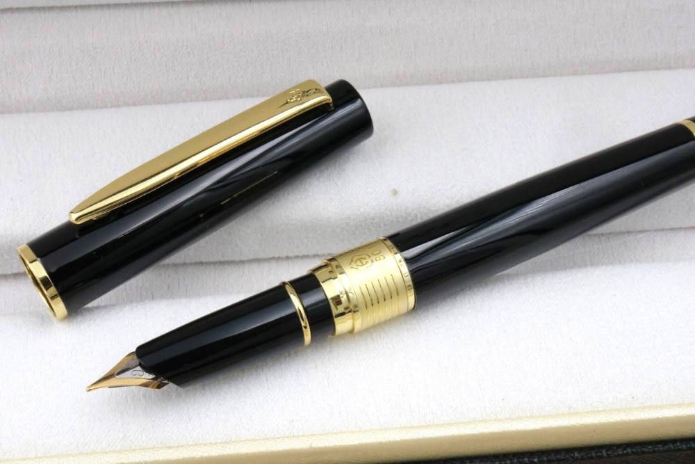 Plumo24 sharing @StyleItRetro some great #pen and #fountainpen inspirations - #inspiration #furniture Retro Gold and Black Patterned Fountain Pen https://t.co/vcWQYrlQEh https://t.co/elnQDrU6E5
