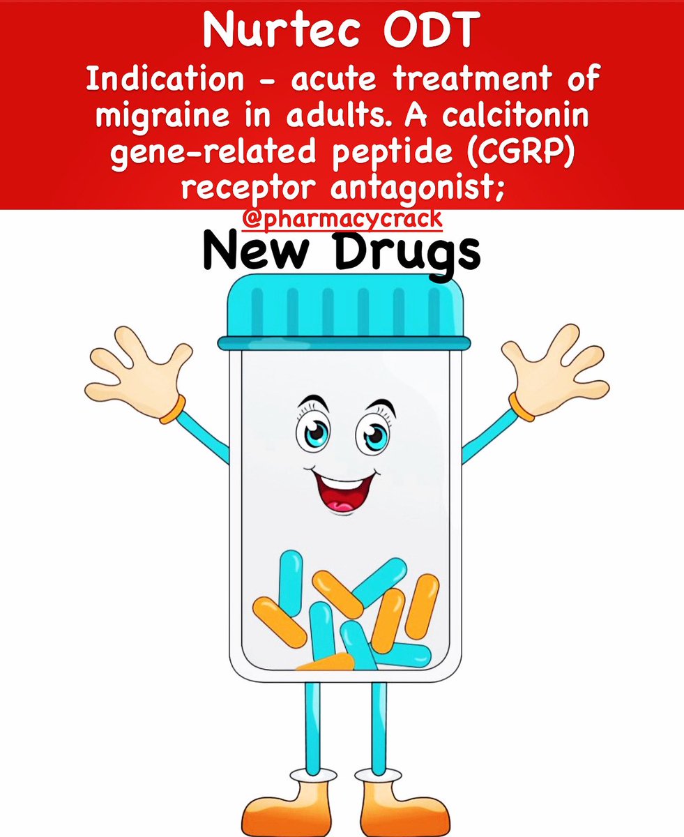 PharmacyCrack's tweet photo. Stay Current! Please Retweet! #newdrugs #migraine #drugIQ https://t.co/i4Yk0CYUiu