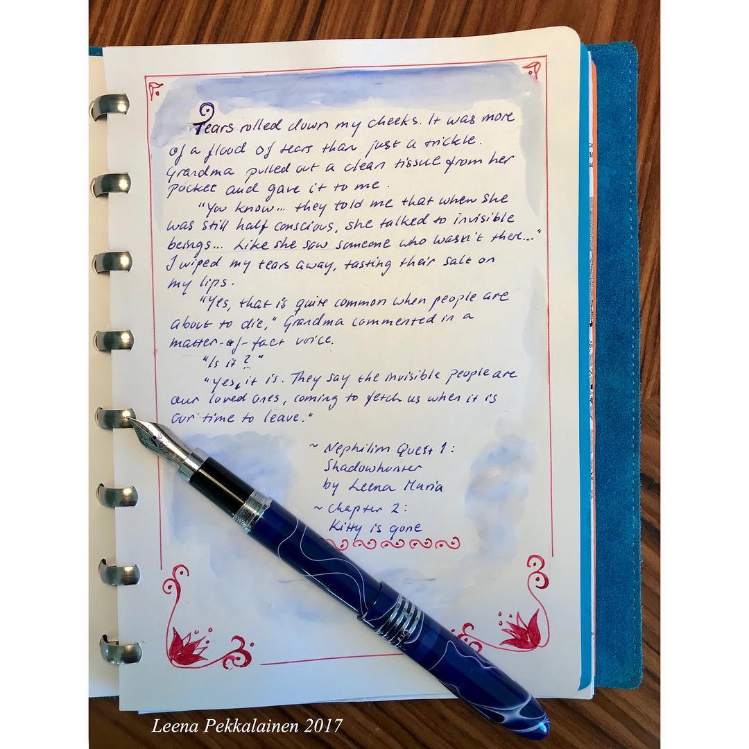 Plumo24 sharing @storystory some great #pen and #fountainpen inspirations - #Nephilim Quest #amwriting Handwritten with a #fountainpen Instagram post by Leena Maria https://t.co/hviUOxUu3h https://t.co/idtldr38CB https://t.co/gOGSawvxoY