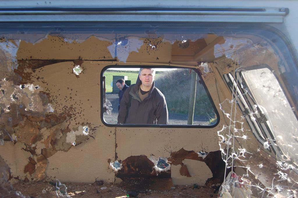 Never much liked caravans. Small shot makes larger holes.
