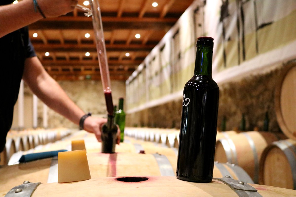 En pleine préparation des échantillons pour les dégustations de vins de presse. 
Sampling the press wines for the tastings.
#wine #winetasting