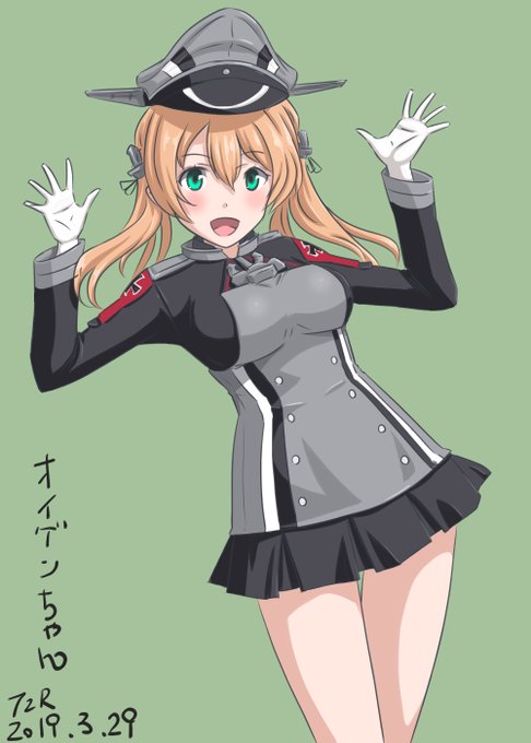 プリンツ・オイゲン。変な日本語の発信源
可愛らしいビジュアルと、あのタイミングでのCV小澤亜李さんの採用。そりゃ面白い娘になるだろう艦娘。
本人は明るく楽しい性格で尊敬するビスマルクを常に意識している。ただ、変な日本語を海外艦にバラ撒くので妙な議論が勃発する😅 