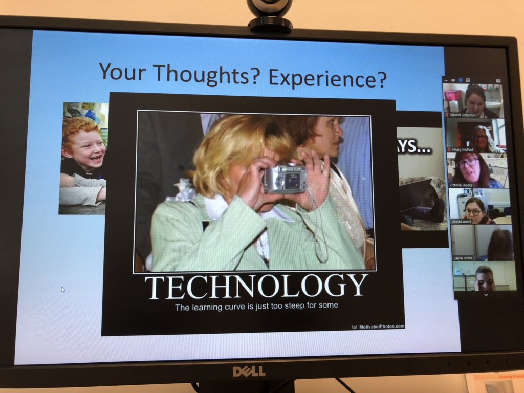 NaomiJSLT's tweet photo. learning more about how apps can support and enhance home based therapy! Very insightful and a little laugh thrown in 😂 #mySLTday #SLTappreciation #stillinittogether https://t.co/i9mTdvJZA4