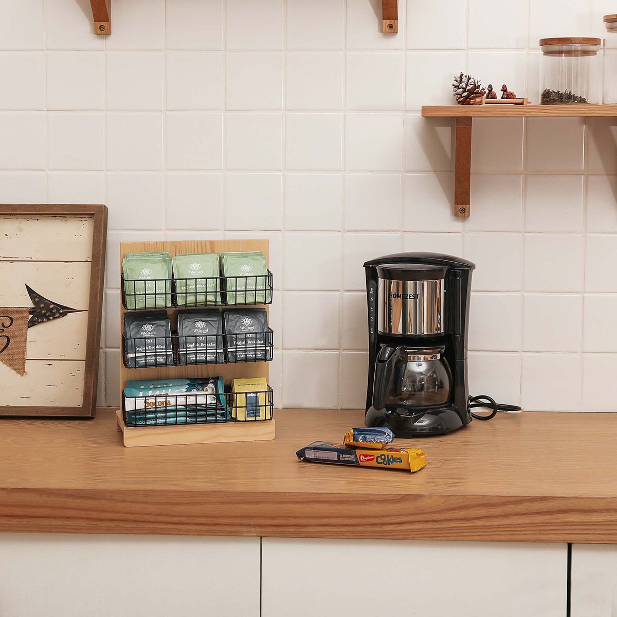 cosrack's tweet photo. Tea Coffee Condiment Organizer,DIY Wall Mounted Tea Bag Condiment Storage&amp;K Cup Holder for Using at Home,Break Room and Kitchen :) Welcome to try and test our new arrivals. :) https://t.co/Guq4FpSDLL