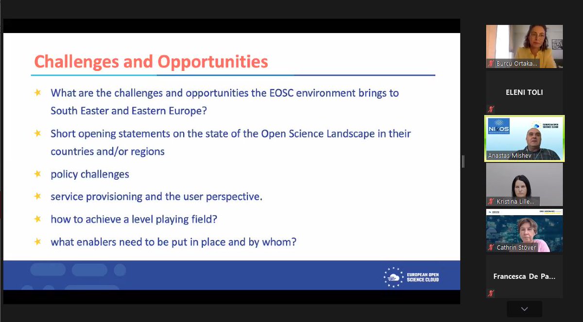 NI4OS_eu's tweet image. #EOSCSymposium2020, @amisev  participates in the round table discussion about EOSC challenges &amp;amp; opportunities in South Eastern &amp;amp; Eastern Europe