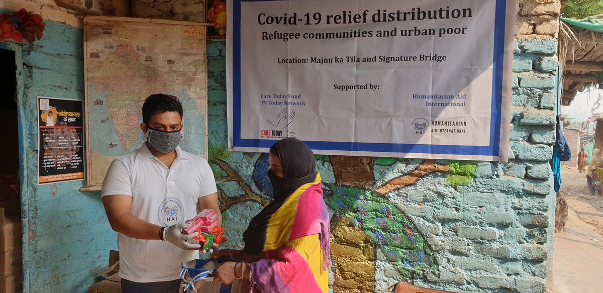 1. Maintaining personal hygiene is crucial to prevent spread of  #Covid19. However,  #refugees often lacking enough income, find it difficult to buy hygiene items. Today  #HAI distributed hygiene material to 231 refugee families with support from Care Today.