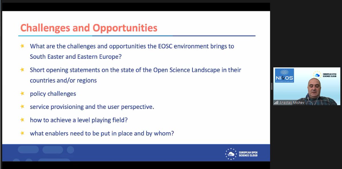 lessormore4's tweet image. An equitable EOSC: #EOSC challenges &amp;amp; opportunities in South Eastern &amp;amp; Eastern Europe 
@amisev talking about @NI4OS_eu at #EOSCSymposium2020 #NI4OS