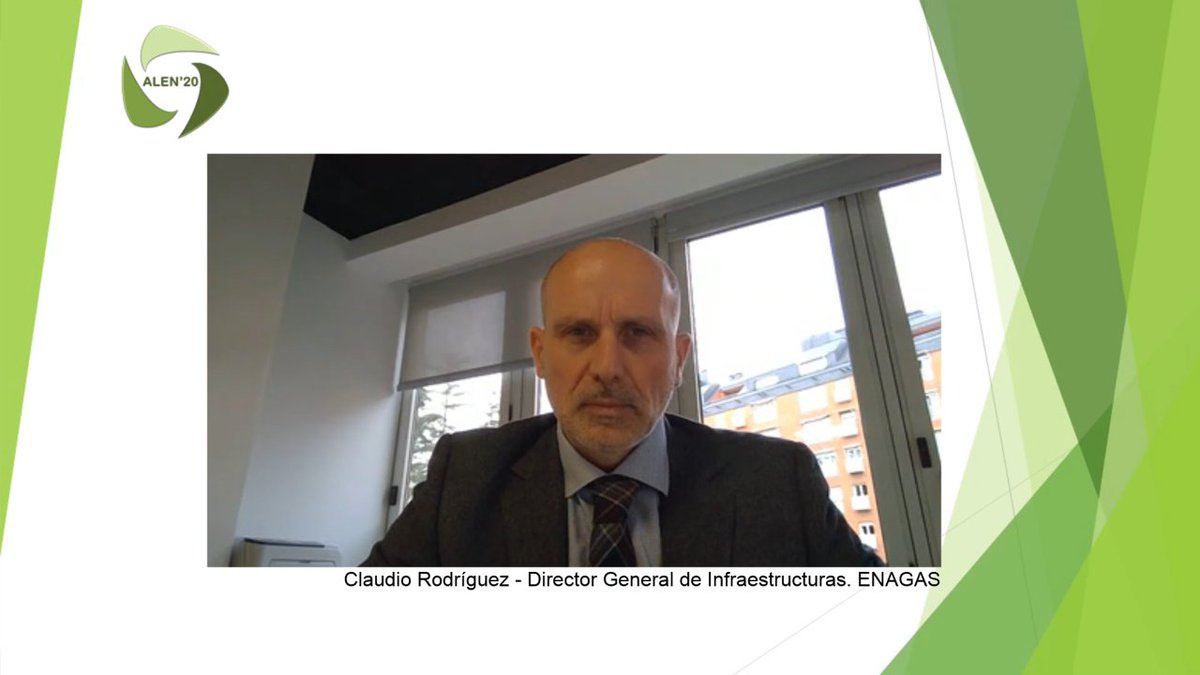fenercom_madrid's tweet photo. 🔴👤 Claudio Rodríguez, Director General de Infraestructuras de @enagas, interviene en la segunda conferencia plenaria de la jornada para ofrecer una ponencia sobre 'Almacenamiento y logística del #GasNatural en España'. #ALEN20 https://t.co/0YatKhc88e