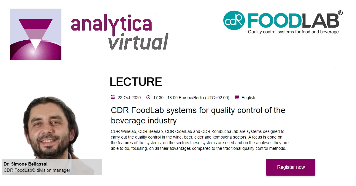 CDRFoodLab's tweet photo. Attend to "CDR FoodLab® systems for quality control of the beverage industry" today at 17:30 Europe/Berlin and 23-Oct-2020 at 01:30 Europe/Berlin at CDR FoodLab® Booth in @analyticaFair https://t.co/sc6rTYMPnQ
#analyticaconference #analytica2020 #cdrfoodlab #foodindustry https://t.co/lXwE7DbJlO
