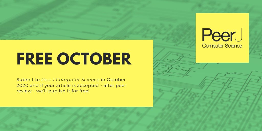 PeerJCompSci's tweet image. 9 Days to submit to @PeerJCompSci for #FreeOctober

If your article is accepted - after peer review - we'll publish it for free! 

Learn more bit.ly/31qU6yx

#FreeOctober #OpenAccess #PeerJ #peerreview