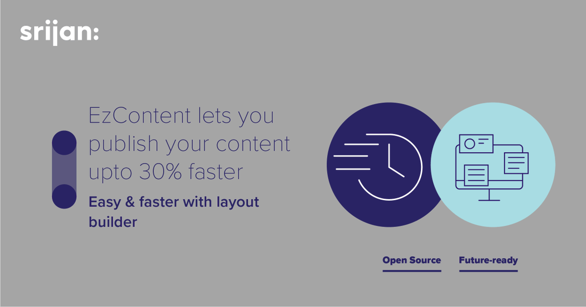 Srijan's tweet photo. EzContent brings a suite of full-featured #content generation tools and workflows to deliver impactful and engaging digital experiences. Read more about #EzContent: https://t.co/F4iDEIX3xF
#cms #drupal #decoupledcms #digitalexperiences #opensource https://t.co/A7YeE4EDvf