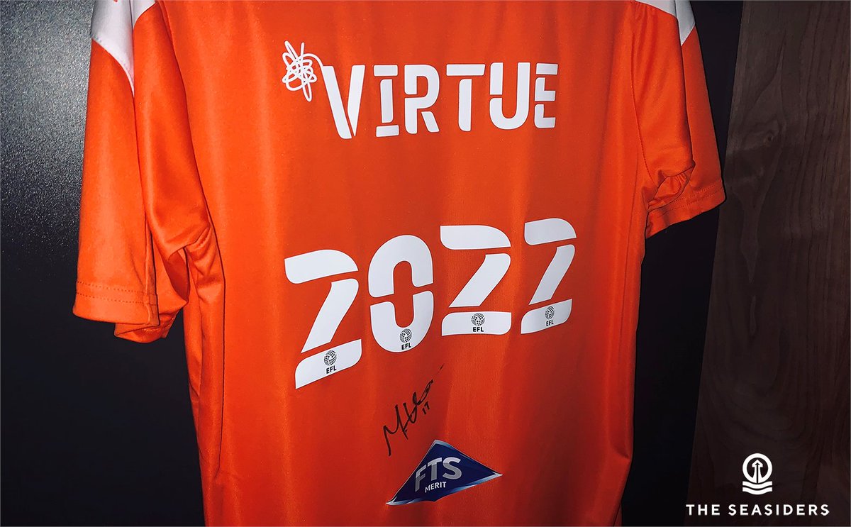 BlackpoolFC's tweet photo. ✍️ For a chance to win this signed #Virtue2022 shirt, just like and retweet this post before 5pm on Friday (23 October)!

🍊 #UTMP https://t.co/Cwqk2GaN8Z
