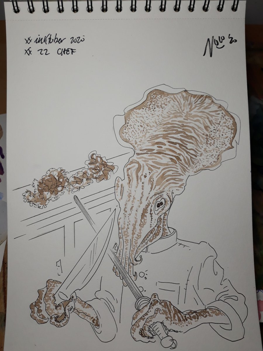 MeloninManson's tweet image. #22chef #inktober #inktober2020