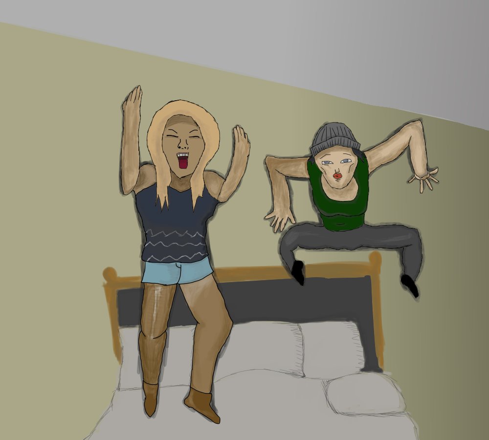 だしまき ベッドジャンプするギャル二人の パロディネタ大好きですｗｗｗ 初見のときめっちゃ笑いました