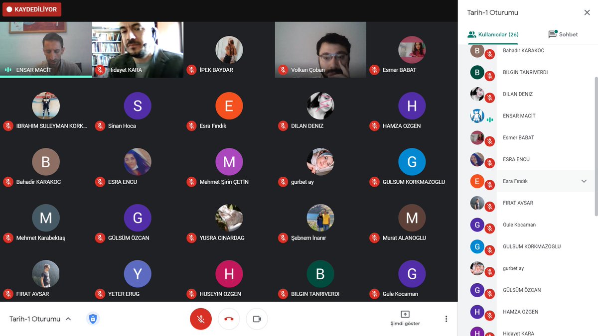 Tarih-1 Oturumu Online olarak devam ediyor. <a href="/kArAH36h/">Hidayet Kara</a> <a href="/ensarmacit1/">Ensar Macit</a> Bahattin Keleş, Ramazan Volkan Çoban.