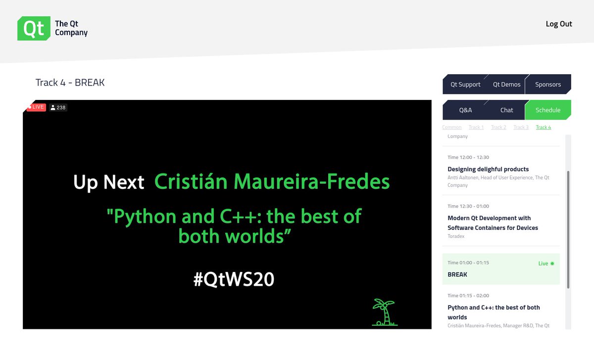 cmaureir's tweet image. Less than 10 minutes to go for my talk at #QtWS20, if you have any problems while watching the examples, ping me to point you to the code, or any information from the slides. 🙌🥳 #qtforpython #pyside