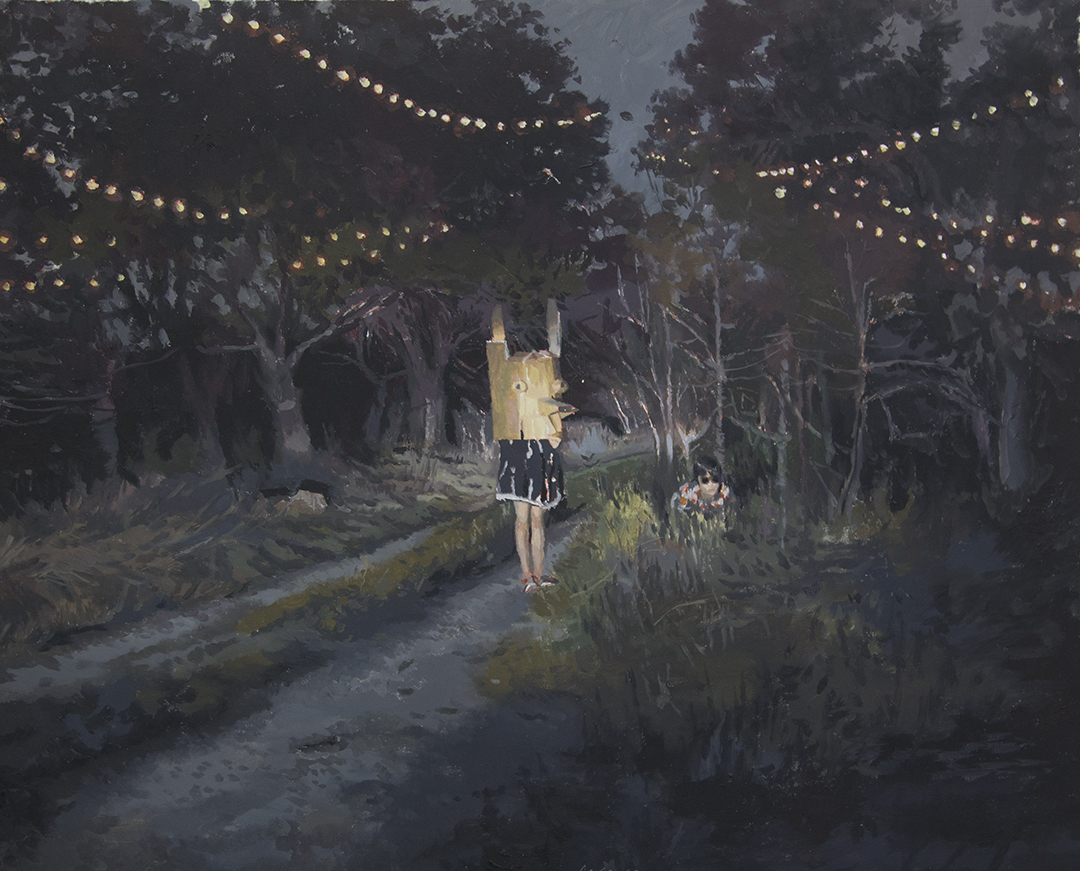 One of the artworks #IñigoNavarro  painted during confinement. It shows his most intimate and familiar side. The artist was confined at Sierra de Madrid, taking advantage of his artistic inspiration to capture moments with his children.