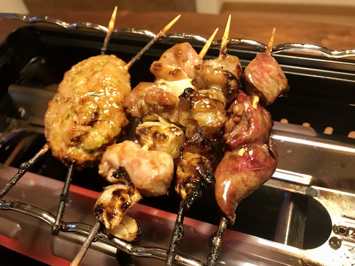 Cafe Littlepine ライダーズカフェ على تويتر どーしても焼き鳥が食べたくって 急遽 炉端焼き器購入 精肉店で鳥買って 仕込んで 自宅で焼き鳥 最高 めちゃ美味しい 焼き鳥屋さんみたい