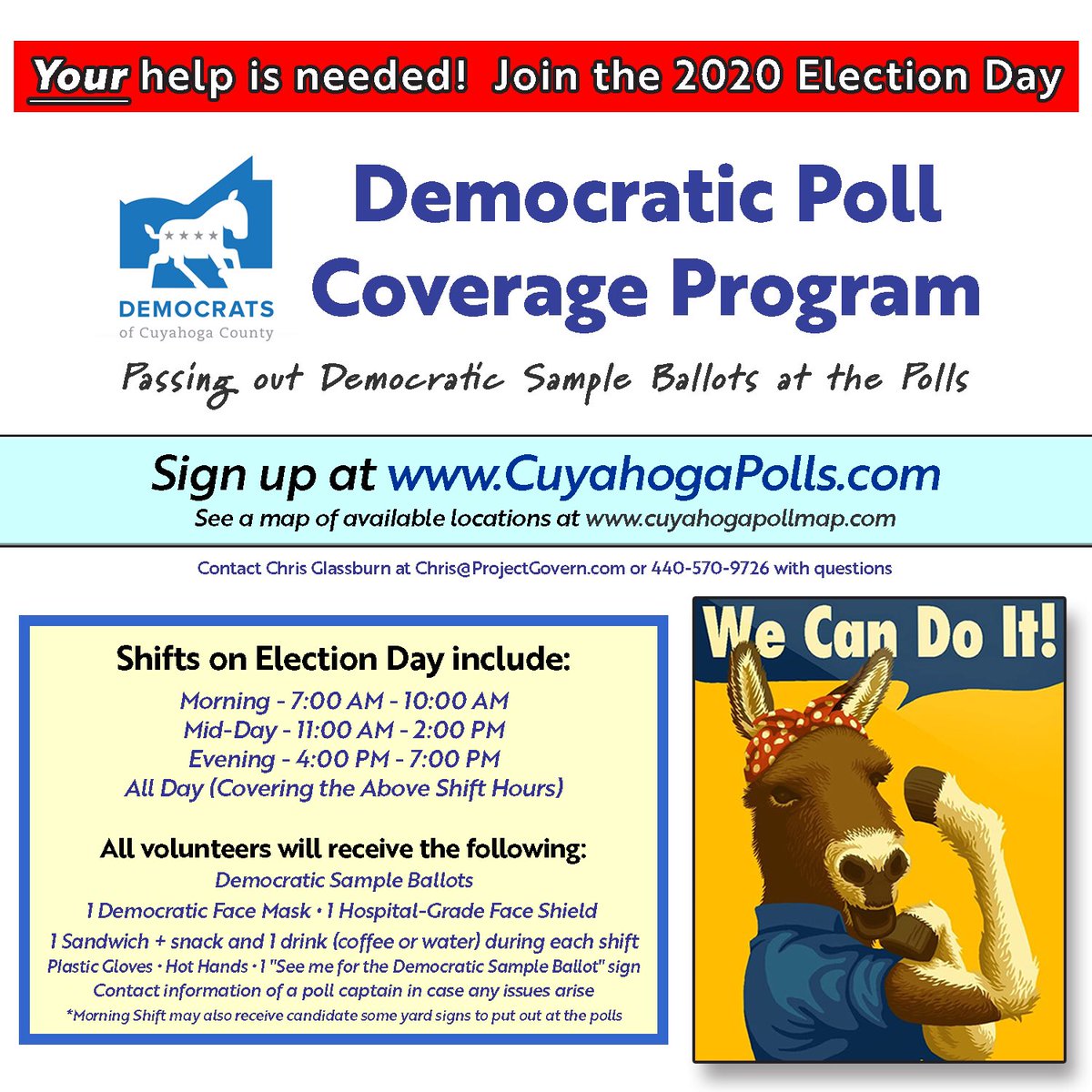 CuyahogaDems's tweet photo. Our contested Democratic candidates need your help on Election Day. They need volunteers to help pass out the Democratic Sample Ballot at the polls. Sign up at https://t.co/RcVznmZZMc #OHDEMS https://t.co/QplhBqr0Ll