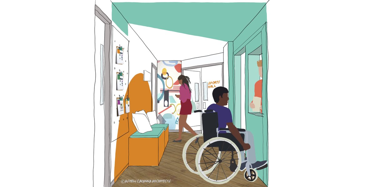 AskewCavanna's tweet photo. We're really enjoying collaborating with @FullCircleYFP, so it's great to see our project for a "brighter and better" youth &amp; community centre being shared on @BristolLive, &amp; incl. beautiful sketches by our super talented Stefania! Read article here https://t.co/96fKBuFu21 https://t.co/wkYL8jcF91