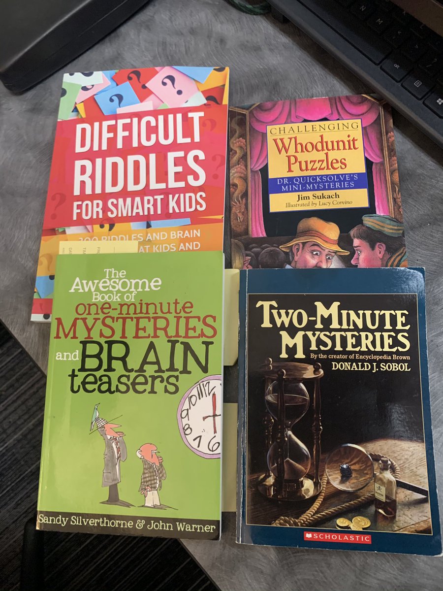 Back in the day the amazing <a href="/coach_hero/">Annie Hero</a> showed me a Two-Minute mystery book and my warm-ups have never been the same! If you utilize warm-ups in your classroom, these books are AMAZING! They make my Ss think and debate solutions and answers! Lots of fun for sure! 😁😁
