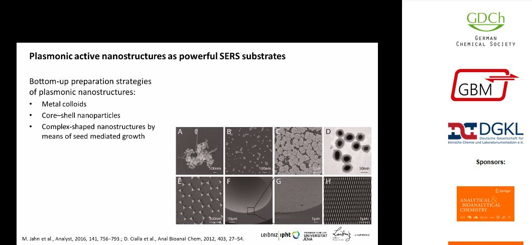 AnalBioanalChem's tweet image. Did you miss on Thuesday Dana Cialla-May&apos;s lecture at #analytica2020? 
Today you can hear it again:
Innovative #plasmonic #nanostructures for vibrational #biosensing

#analyticavirtual @Leibniz_IPHT @LFV_HealthTech @UKJ_Jena @UniJena @InfectoGnostics