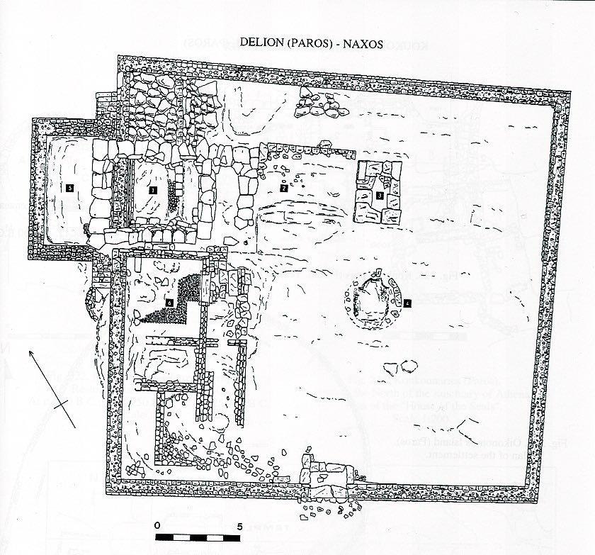 3/9 The earliest cult activity dates to the 8th century, but the sanctuary received a facelift around 480, with the construction of a small marble Doric temple, a built altar, a dining room, and a peribolos wall, all squeezed into a tiny footprint on the hilltop! – bei  Delion