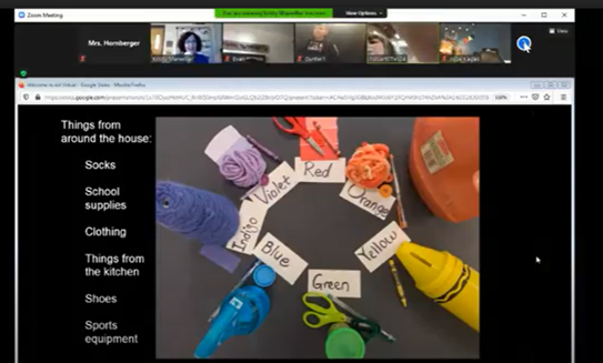 Celebrating an engaging art lesson with Ms. Manwiller.  Great job getting first graders moving for a secondary color wheel scavenger hunt.  The great use of art vocabulary and the movement made this a fun lesson for all. Thanks, Mrs. Manwiller for making MEC artists! <a href="/muhlsd/">Muhlenberg SD</a>