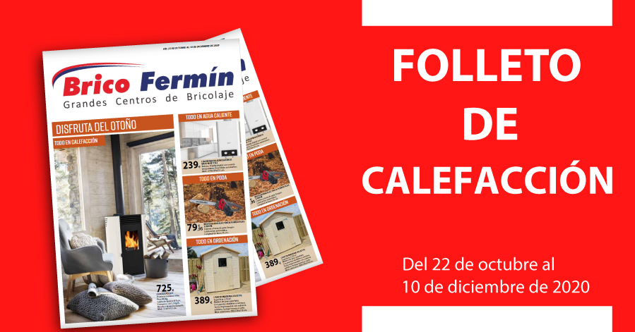 NUEVO FOLLETO DE CALEFACCIÓN🔥

Tenemos todo tipo de productos para ayudarte a preparar tu hogar🏠 para el otoño🍂 e invierno❄️.

Échale un vistazo a nuestras estufas, calentadores, herramientas de jardín, cobertizos...💯

Pincha en el enlace 👉 bit.ly/3oeXy9d