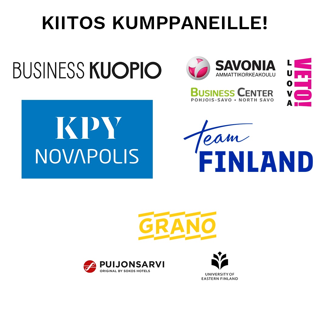 Kiitos osallistujat ja mahtavat kumppanimme – Olipa huikea matka! Nähdään taas ensi vuonna!
<a href="/bcpohjoissavo/">Business Center Pohjois-Savo</a> <a href="/SavoniaAMK/">SavoniaAMK</a> <a href="/businesskuopio/">Business Kuopio</a> @osuuskuntakpy <a href="/teamfinlandfi/">Team Finland</a> @GranoSuomi @originalpuijonsarvi @itasuomenyliopisto.UEF