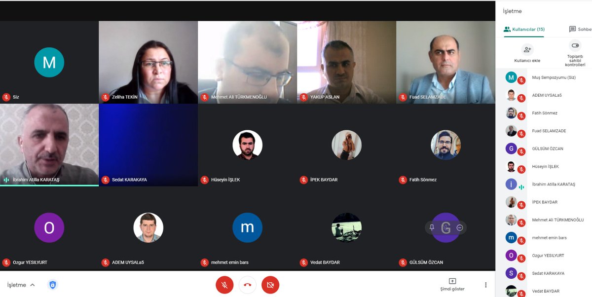 İşletme-1 oturumumuz online olarak gerçekleştirildi. Zeliha Tekin, Mehmet Ali Türkmenoğlu, Yakup Aslan, Fuad SELAMZADE, Özgür YEŞİLYURT, İbrahim Atilla KARATAŞ.