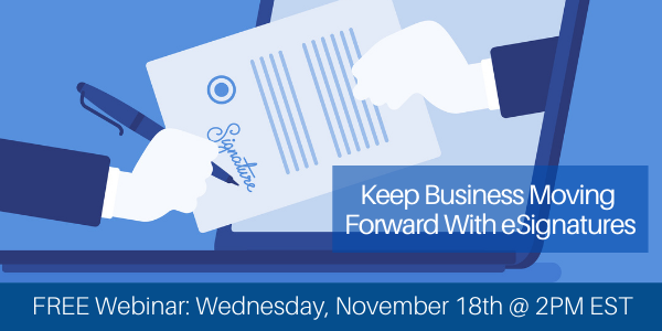 AIIMIntl's tweet photo. Join us for this FREE webinar as we explain the ideal process candidates for its capabilities and demonstrate the simple steps to implementation. https://t.co/gmnZWEKFuw #esignatures #webinar https://t.co/cMez5SpYXz