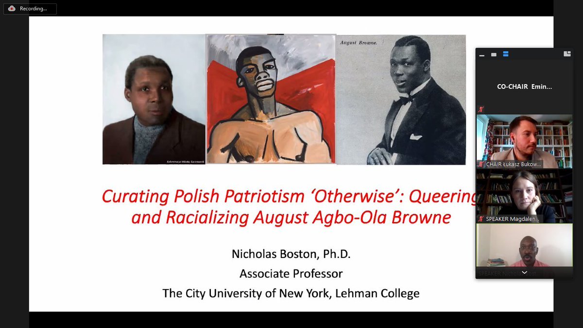 Today first roundtable led by   Nicholas Boston, Karol Radziszewski, Magdalena Wróblewska, discussed the recent revival of the story and image of the jazz musician and WWII resistance soldier of African descent, Ali, in contemporary Warsaw  decolonizingmuseum.pl  <a href="/EUECHOES/">Echoes</a>