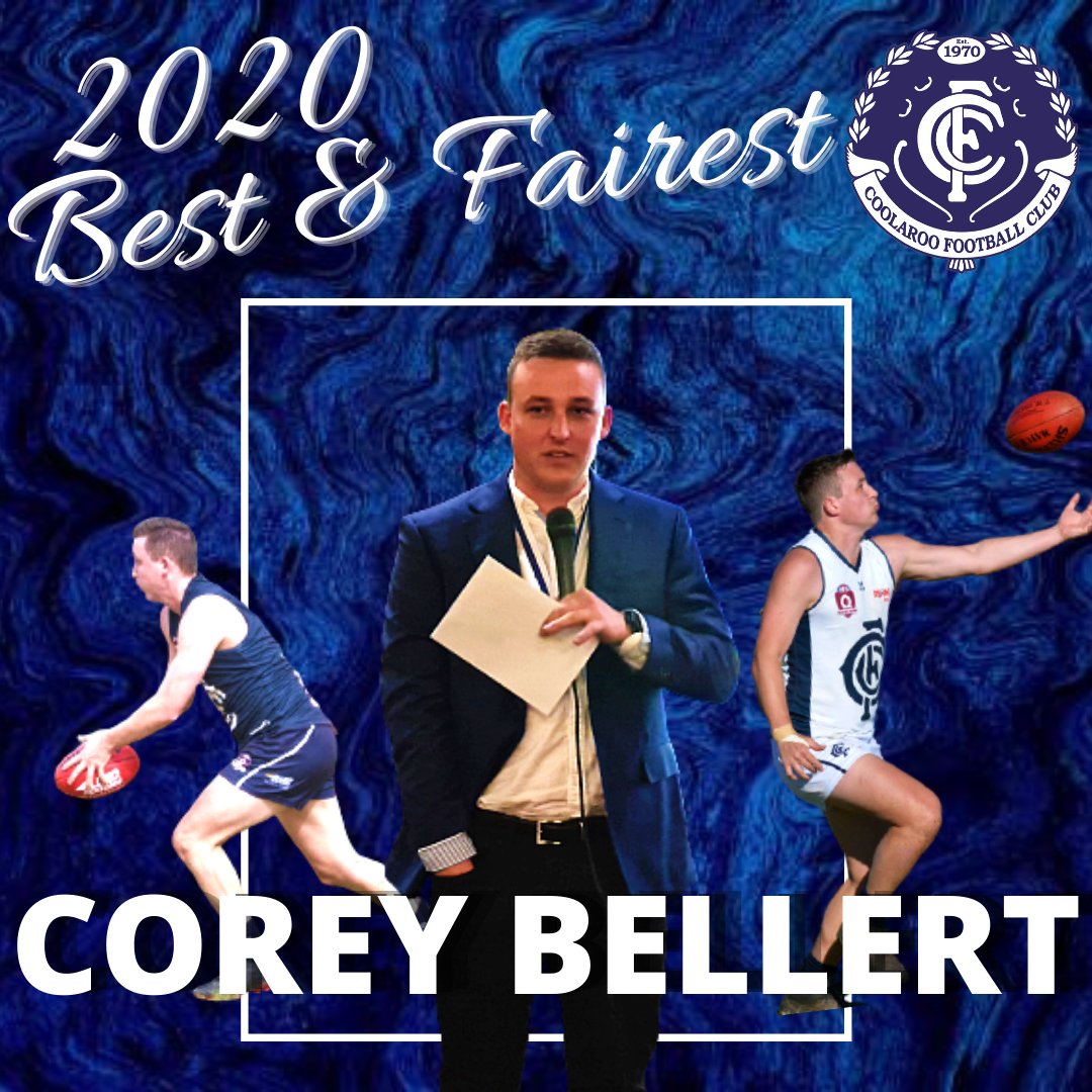 CoolarooFC's tweet image. Congratulations to 'hard running backman' Corey Bellert