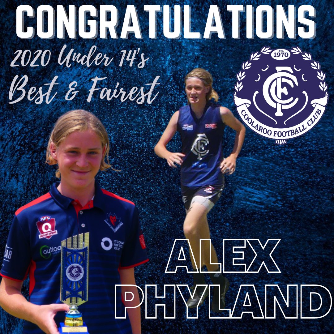 CoolarooFC's tweet image. Congratulations to Under 14s Best &amp;amp; Fairest, Alex Phyland