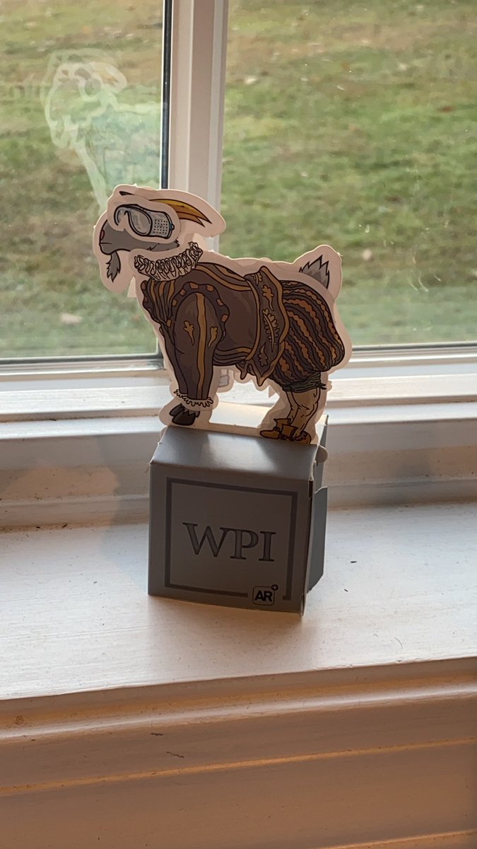 sgenzer's tweet photo. With a senior in HS we get piles of college mail. And even though my daughter has zero interest (to my chagrin), you win @WPI . Love the goat! #ProjectGompei https://t.co/9G2pDE8Sk6