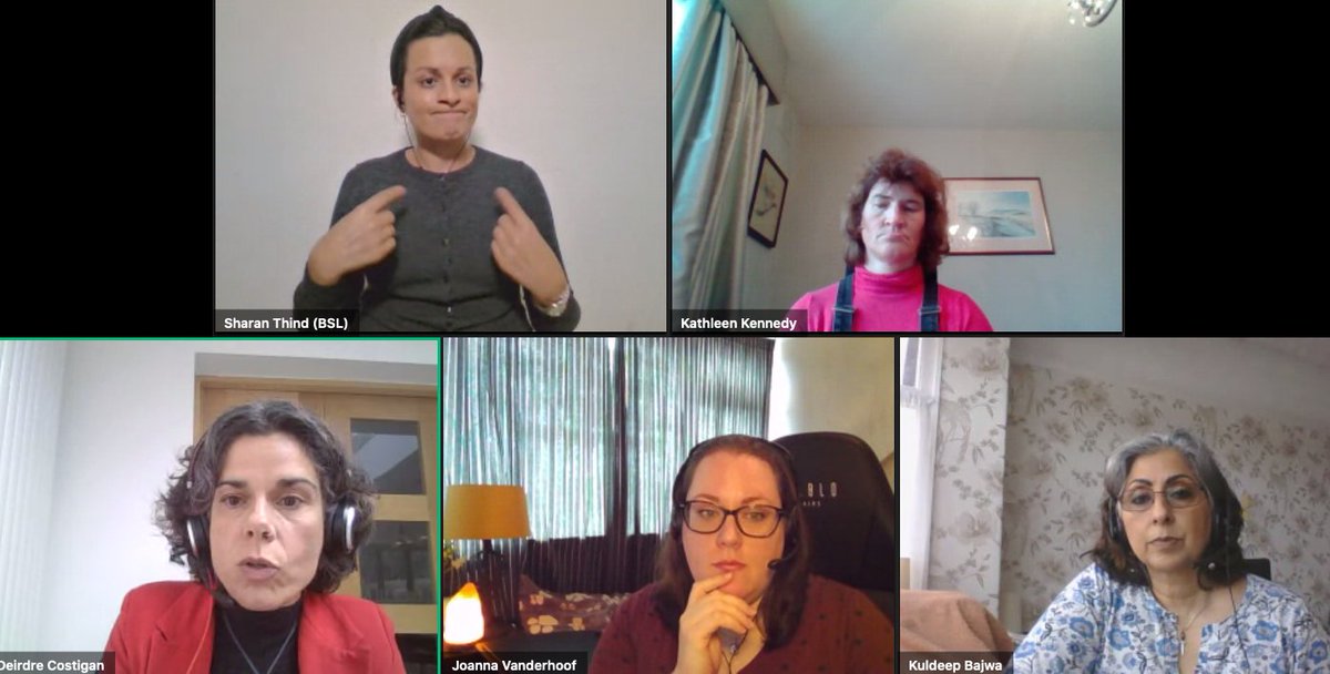 UNISONdm's tweet photo. Thank you to our panellists Kuldeep Bajwa, Deirdre Costigan, Joanna Vanderhoof and chair Kathleen Kennedy for an excellent discussion on homeworking! #DisabilityLive https://t.co/WAzhXzTbIm