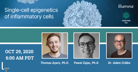 CellBiology_LR's tweet photo. Interested in single-cell epigenetic sequencing? Please join us for a webinar with Dr. Adam Cribbs on Thursday, October 29 (16:00 CET). https://t.co/LajthWGINx
#Illumina #DolomiteBio #SingleCell #scRNAseq #Epigenetics #Immunology #sNucSeq https://t.co/2DYOwGYxkS