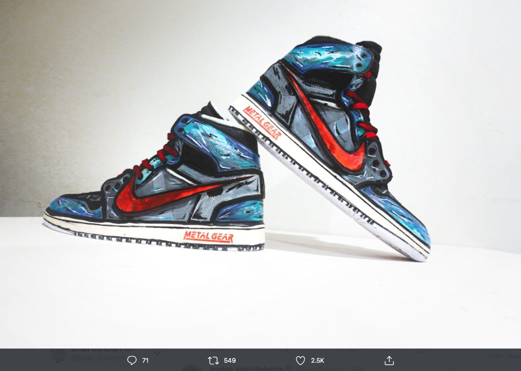 Look at these Metal Gear Solid Air Jordans: bit.ly/2TfAiK7