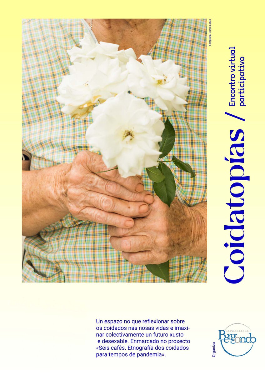 ConBergondo's tweet image. 🔝 Vinte persoas participaron no encontro 💻 #virtual ‘Coidatopías’ e reivindicaron a necesidade de reflexionar sobre os coidados.

☕ Esta acción pertence ao #proxecto ‘Seis cafés. Etnografía dos coidados en tempos de pandemia’, do Concello de Bergondo.